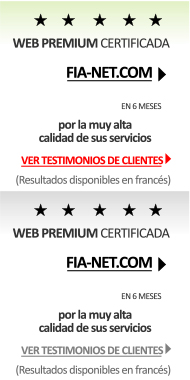 ANASTORE PREMIUM SITE - Sitio certificado por FIA-NET.com por la alta calidad de sus servicios. Nota global: