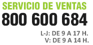 Teléfono gratuito 800 600 684