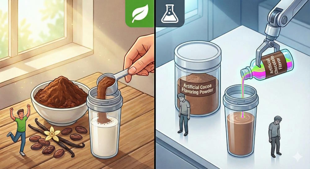 Saborizantes naturales vs. artificiales